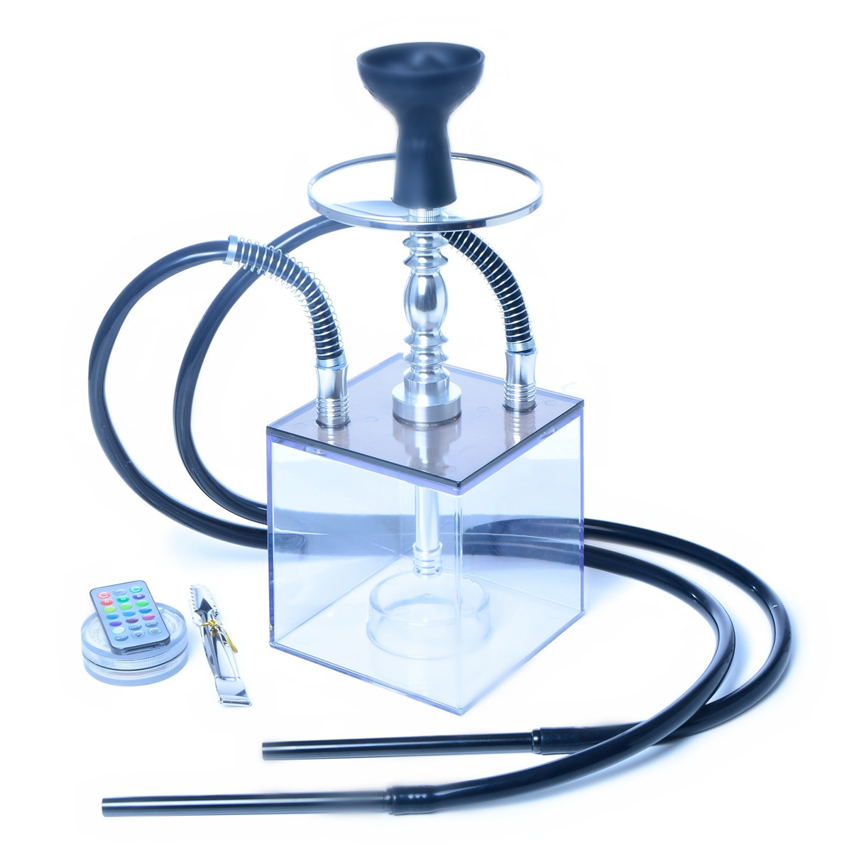 Transparent Double Hookah